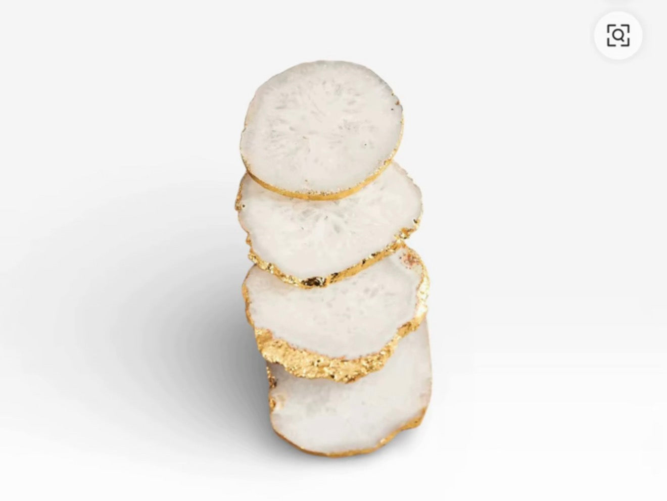 White Salt Stone Coasters