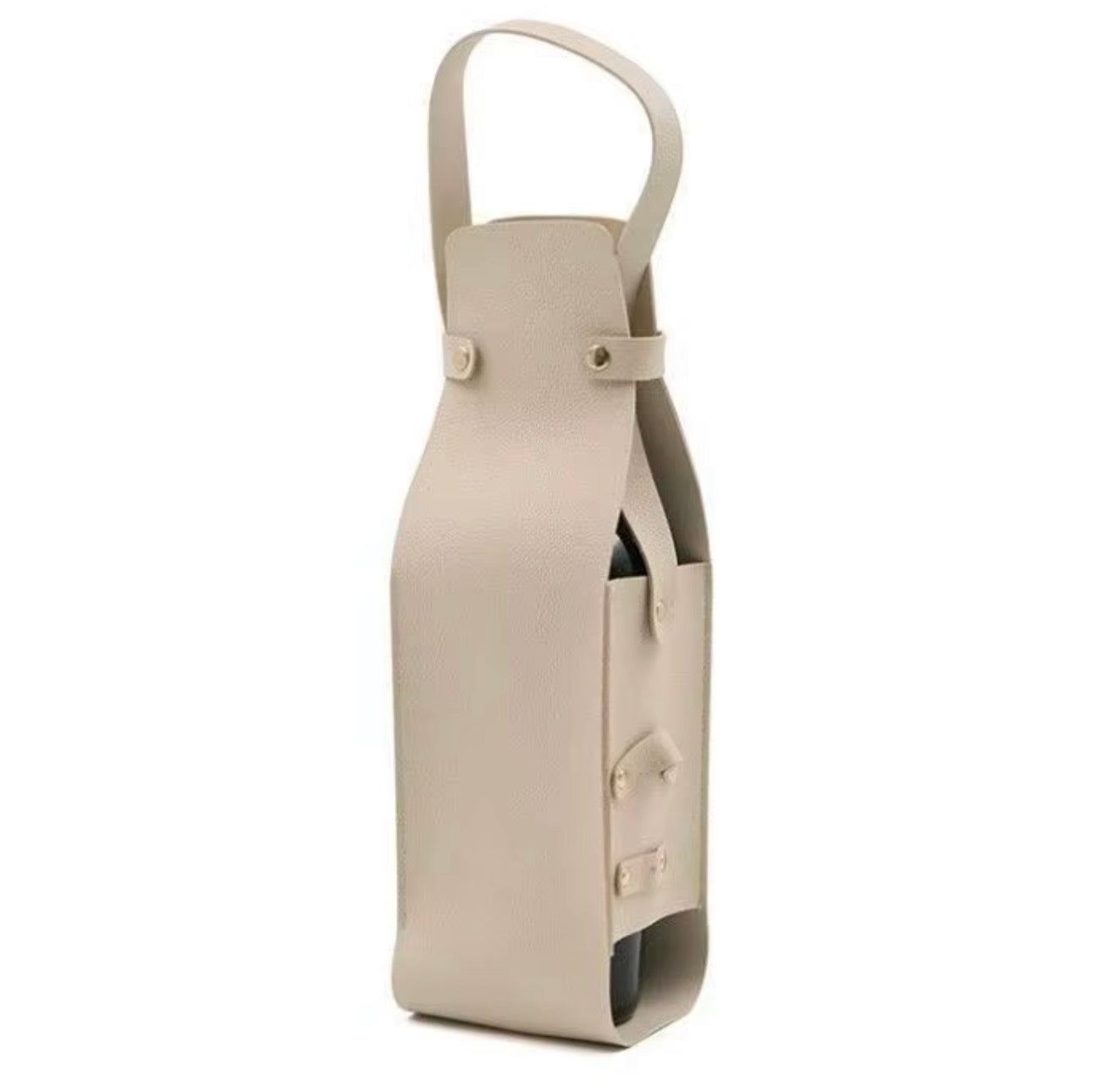 “Leather” Wine Carrier - Ivory