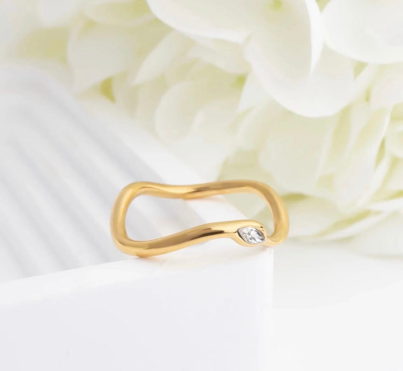 Stone Abstract Stacking Ring