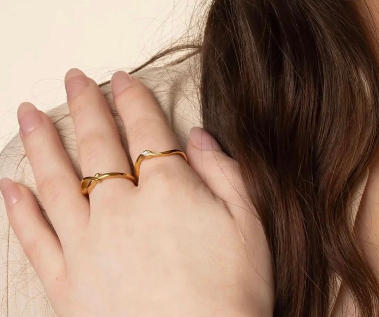 Stone Abstract Stacking Ring