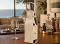 “Leather” Wine Carrier - Ivory