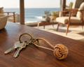 Genuine Leather Nautical Knot Keychain