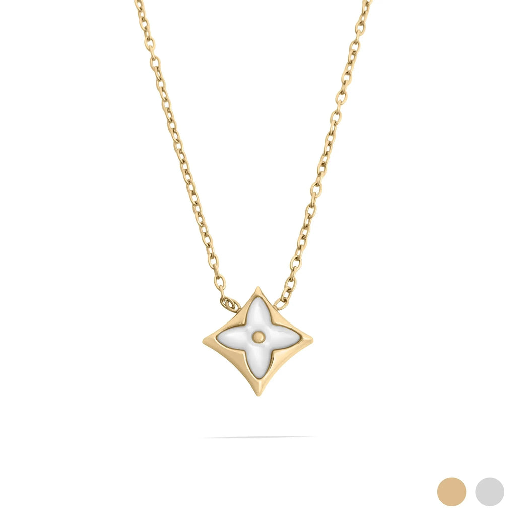 Mother Of Pearl Star Pendant Necklace